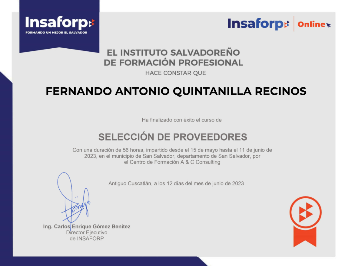 Selección de proveedores Grupo 02/2023 - PROESP-AYCC-004 / PROESP-AYCC-005 / PROESP-AYCC-006